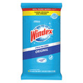 Windex Wipes Glass Cleaner Wipes, White, Unscented, Packet, 12 PK 319251