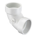 Zoro Select PVC Sanitary Elbow, 90 Degrees, Socket, 3 in Pipe Size P300-030