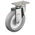 Colson 5" X 1-1/4" Non-Marking Rubber Performa (Flat) Swivel Caster, No Brake, Loads Up To 325 lb 2.05456.444