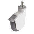 Medcaster 4" X 1-1/4" Non-Marking Monotech Swivel Caster, Side Brake, Loads Up To 225 lb PGE40291WH-MNT63(GG)B