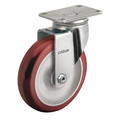 Colson 3-1/2" X 1-1/4" Non-Marking Polyurethane Hi-Tech Swivel Caster, No Brake, Loads Up To 250 lb 2.03456.944