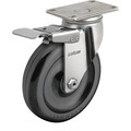 Colson 3" X 1-1/4" Non-Marking Polyolefin Swivel Caster, Side Brake, Loads Up To 200 lb 2.33456.544 BRK4