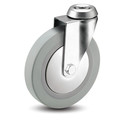 Medcaster 2" X 3/4" Non-Marking Rubber Thermoplastic (Grey) Swivel Caster, No Brake, Loads Up To 110 lb RZ02TPN070SWHK04