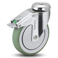 Medcaster 4" X 1-1/4" Non-Marking Swivel Caster, Directional Lock, Loads Up To 190 lb SS04AMX125DLHK01