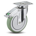 Medcaster 6" X 1-1/4" Non-Marking Anti-Microbial Tpr Swivel Caster, Directional Lock, Loads Up To 260 lb CH06AMP125DLTP01
