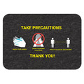 Pig Health Precaution Floor Sign, PK4 GMM21003-BK