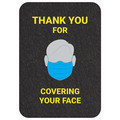 Pig Cover Your Face Floor Sign, PK4 GMM21010-BK