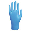 Condor Nitrile Disposable Gloves, 2.5 mil Palm, Nitrile, Powder-Free, L (9), 100 PK, Blue 56JT49