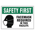 Zoro Select Adhesive Safety Sign, 7 in H, 10 in W, Vinyl, English, S513-710-V S513-710-V