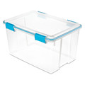 Sterilite Storage Tote, Clear, Polypropylene, 22 1/2 in L, 16 in W, 12 3/4 in H, 13.5 gal Volume Capacity 19344304