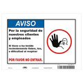 Condor Covid 19 Sign 7X10, Spanish Symptoms Do, 7 in Height, 10 in Width, Polyester, Spanish HWN828T0710