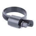 Zoro Select Plastic Hose Clamp, Hex Screw, PK10 PWD-13-50-SC-PA66-BK