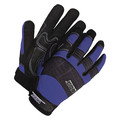 Bdg Mechanics Gloves, 2XL ( 11 ), Black/Blue 20-1-10605N-X2L