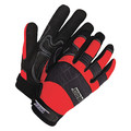 Bdg Mechanics Gloves, L ( 9 ), Black/Red 20-1-10605R-L