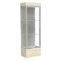 Ghent Lighted Floor Display Case 24x76x20, 12" Base, Satin 93LFHB-SN-BGW