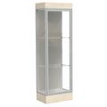 Ghent Lighted Floor Display Case 24x76x20, 6" Base, Satin 91LFHB-SN-BGW