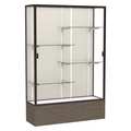 Ghent Floor Display Case 48x72x16, Plaque, Dark Bronze 2074PB-BZ-WV