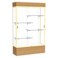 Ghent Lighted Floor Display Case 48x80x16, White 2174WB-GD-AK