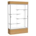 Ghent Lighted Floor Display Case 48x80x16, White 2174WB-SN-AK