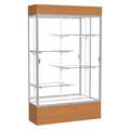 Ghent Lighted Floor Display Case 48x80x16, Mirror 2174MB-SN-MK