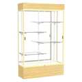 Ghent Lighted Floor Display Case 48x80x16, Mirror 2174MB-GD-LV