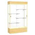 Ghent Lighted Floor Display Case 48x80x16, White 2174WB-GD-LV