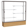 Ghent Floor Display Case 72x72x16, White, Dark Bronze 2076WB-BZ-AK