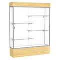 Ghent Lighted Floor Display Case 60x80x16, White, Satin 2175WB-SN-LV