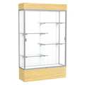 Ghent Lighted Floor Display Case 48x80x16, White 2174WB-SN-LV