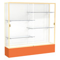 Ghent Spirit Floor Display Case 72x72x16, White, Champange 376WB-GD-OR