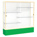 Ghent Spirit Floor Display Case 72x72x16, White, Champange 376WB-GD-KG