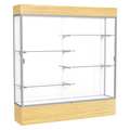 Ghent Lighted Floor Display Case 72x80x16, White, Satin 2176WB-SN-LV