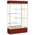 Ghent Lighted Floor Display Case 48x80x16, Mirror 3174MB-GD-MN