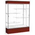 Ghent Lighted Floor Display Case 60x80x16, Mirror, Satin 3175MB-SN-MN