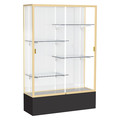 Ghent Spirit Floor Display Case 48x72x16, White, Champange 374WB-GD-BK