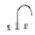 Elkay Lever Handle, 8" Mount, Residential / Commercial 3 Hole Faucet, Lever Handle/Bubbler LKD2439BHC
