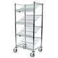 Eagle Group Visual Merchandising Cart, Steel, 4 Shelves M1848Z-4