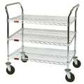 Eagle Group Utility Cart, Stainless Steel, 3 Shelves, 500 lb EU3-2136S