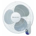 Comfort Zone 16" Wall Mount Fan, White, Remote Control 123775