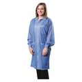 Desco Labcoat with Knitted Cuffs, Blue, Large 73613