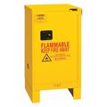 Durham Mfg Flammable safety cabinet, Self Close, 16 gal., Yellow, Depth: 18" 1016SL-50