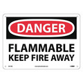 Nmc Danger Flammable Keep Fire Away Sign, D417RB D417RB