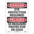 Nmc Danger Eye Protection Required Sign - Bilingual ESD688RB