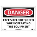 Nmc Danger Face Shield Required Sign D274AB