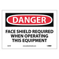Nmc Danger Face Shield Required Sign D274P