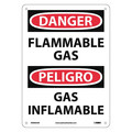 Nmc Danger Flammable Gas Sign - Bilingual, ESD663AB ESD663AB