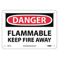 Nmc Danger Flammable Keep Fire Away Sign, D417A D417A