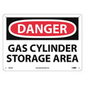 Nmc Danger Gas Cylinders Storage Area Sign, D657AB D657AB