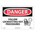 Nmc Danger Follow Lockout Tag Out Procedures Sign D535RB