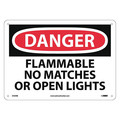 Nmc Danger Flammable No Matches Or Open Lights Sign, D533RB D533RB